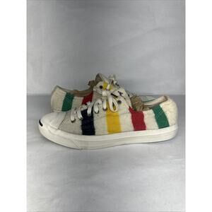 Converse Jack Purcell Hudson's Bay Wool Men 11 Women 12.5 Colorful Stripe Shoes